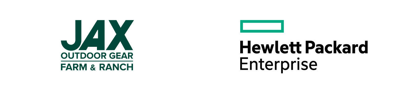 JAX's logo next to Hewlett Packard Enterprise's logo.